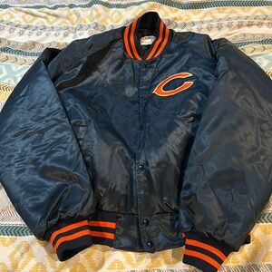 Vintage Chicago Bears bomber jacket.